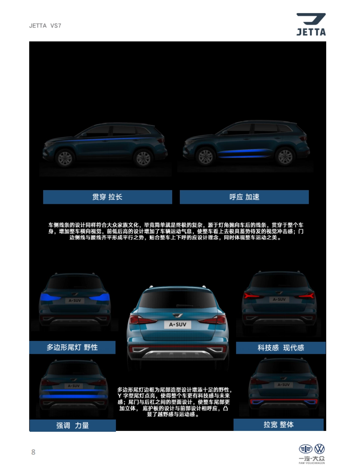 捷达品牌产品及销售培训课程（VS7产品自学手册）_第8页