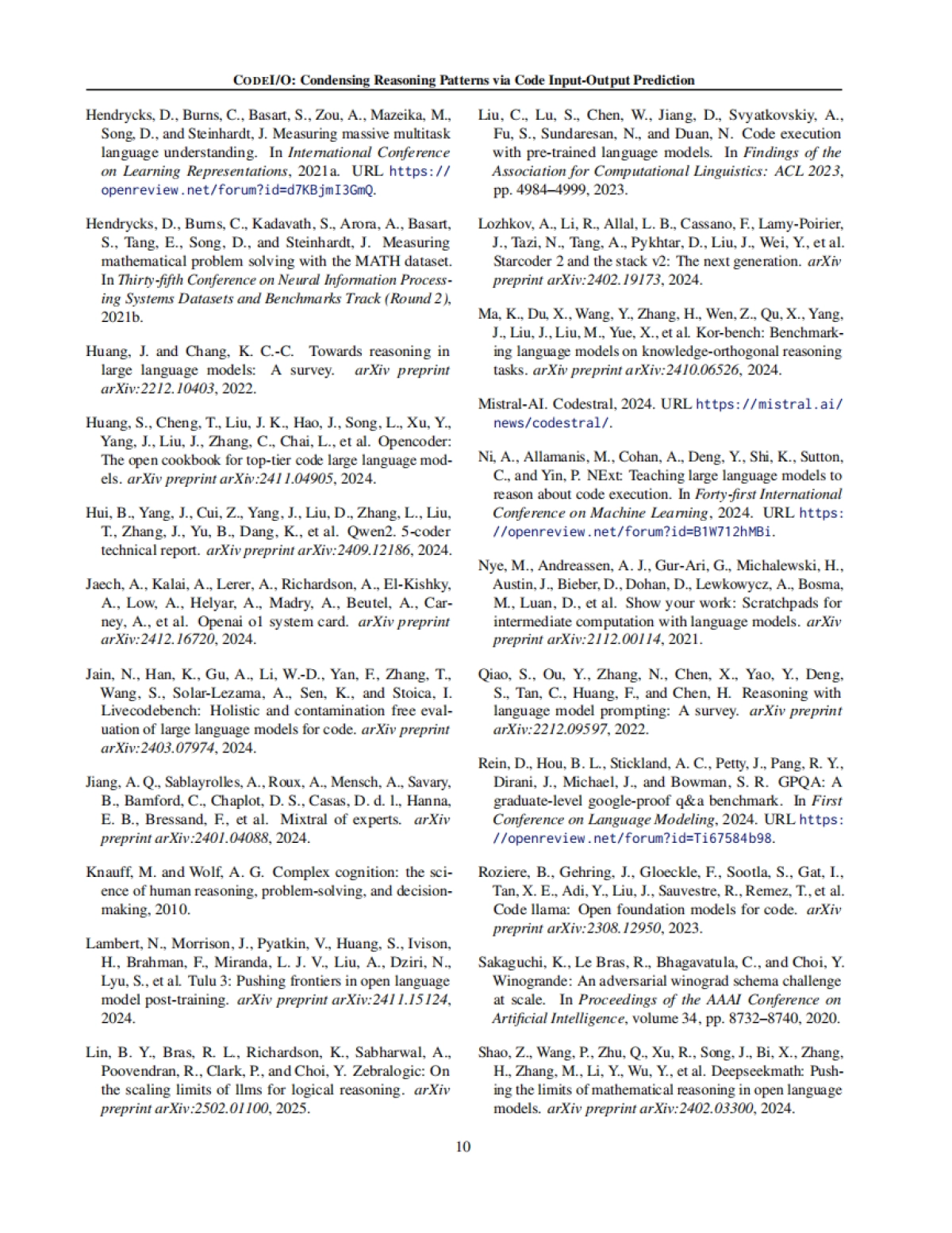 DeepSeek最新论文《CODEIO：通过代码输入输出预测凝练推理模式》（英文）_第10页