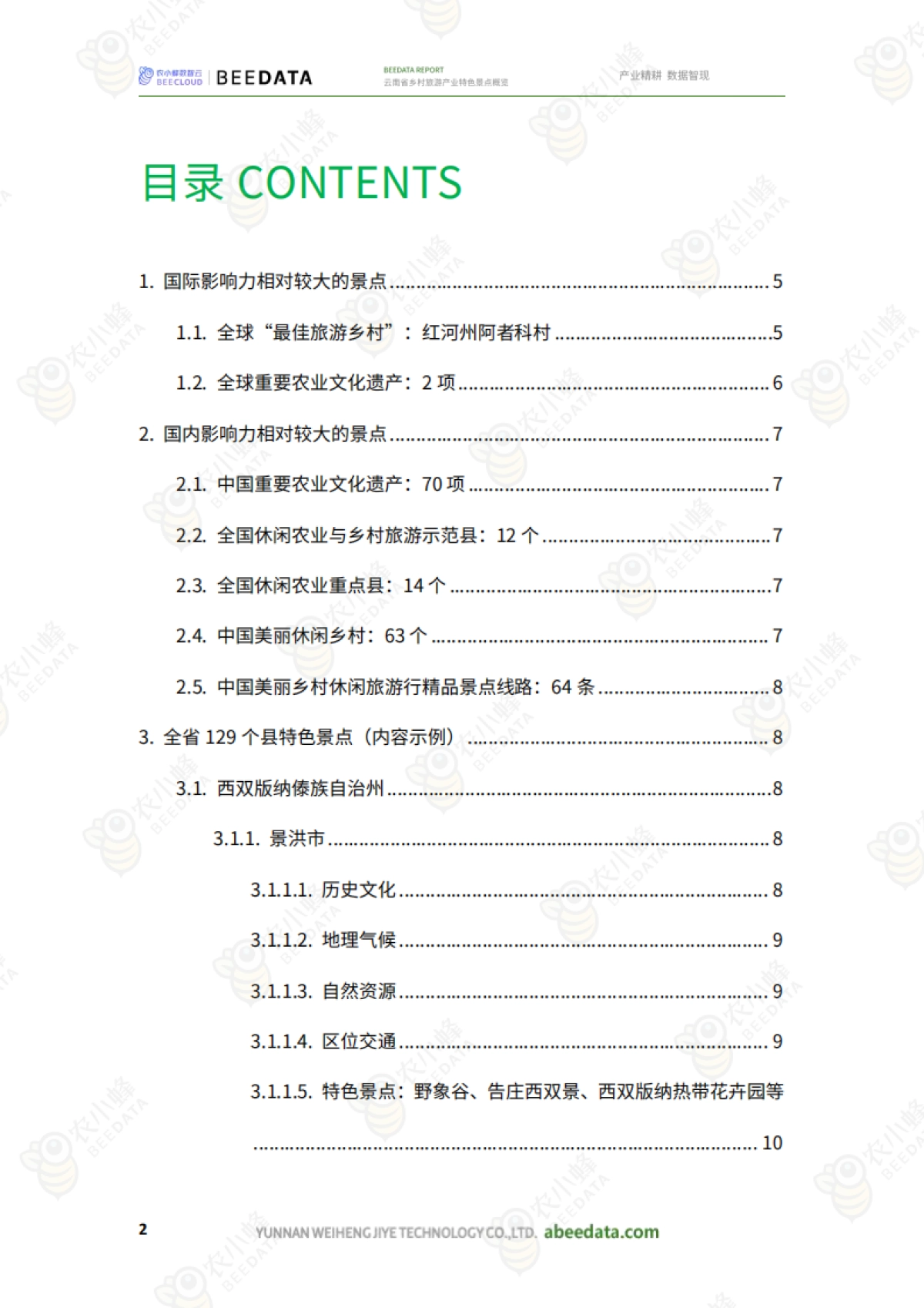 云南省乡村旅游产业特色景点概览_第4页