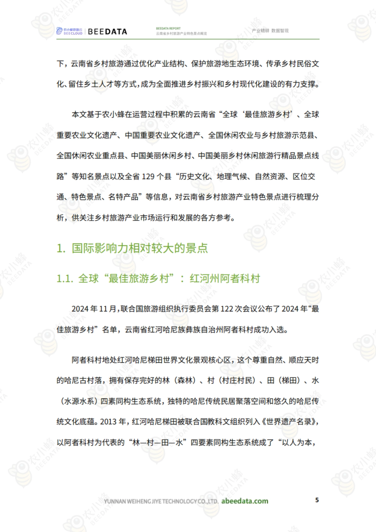 云南省乡村旅游产业特色景点概览_第7页