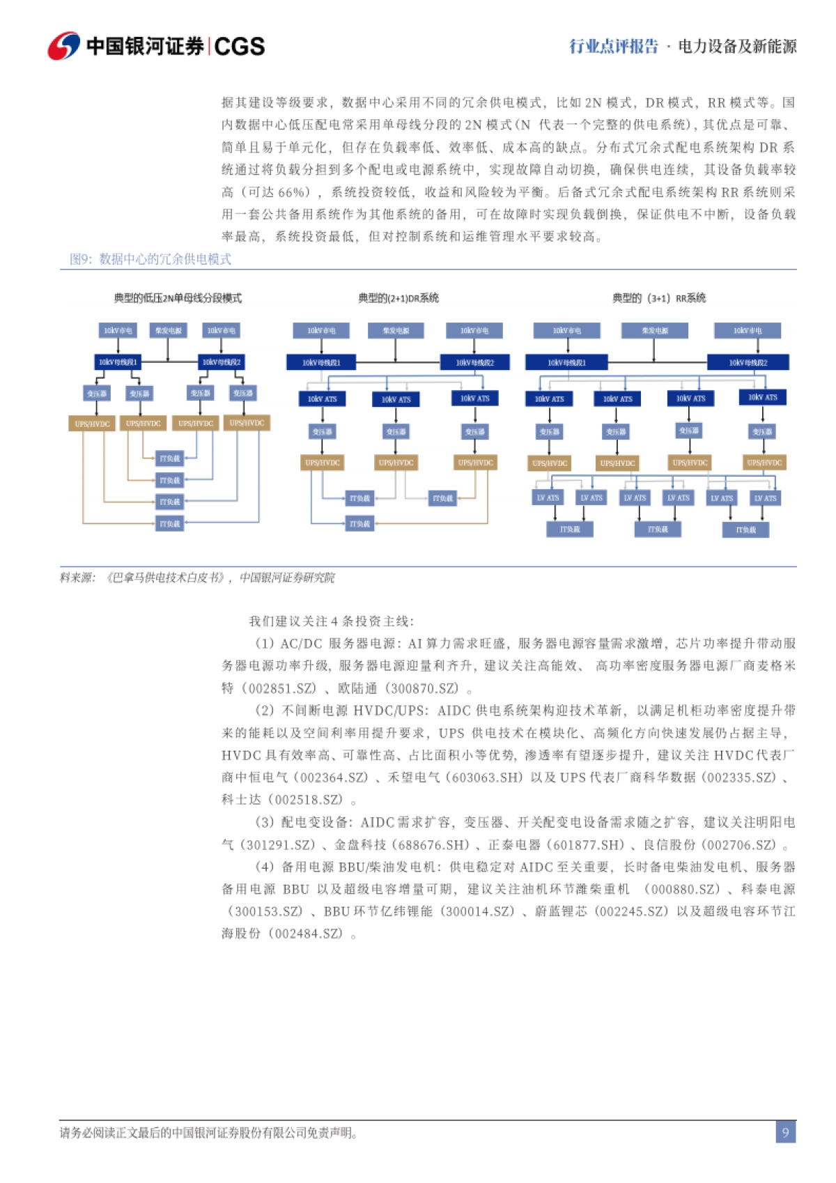 电新行业 “AI＋”系列报告：Deepseek冲击波：AIDC电气设备迎新机_第9页
