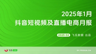 【飞瓜月报】2025年01月短视频及直播电商营销月报
