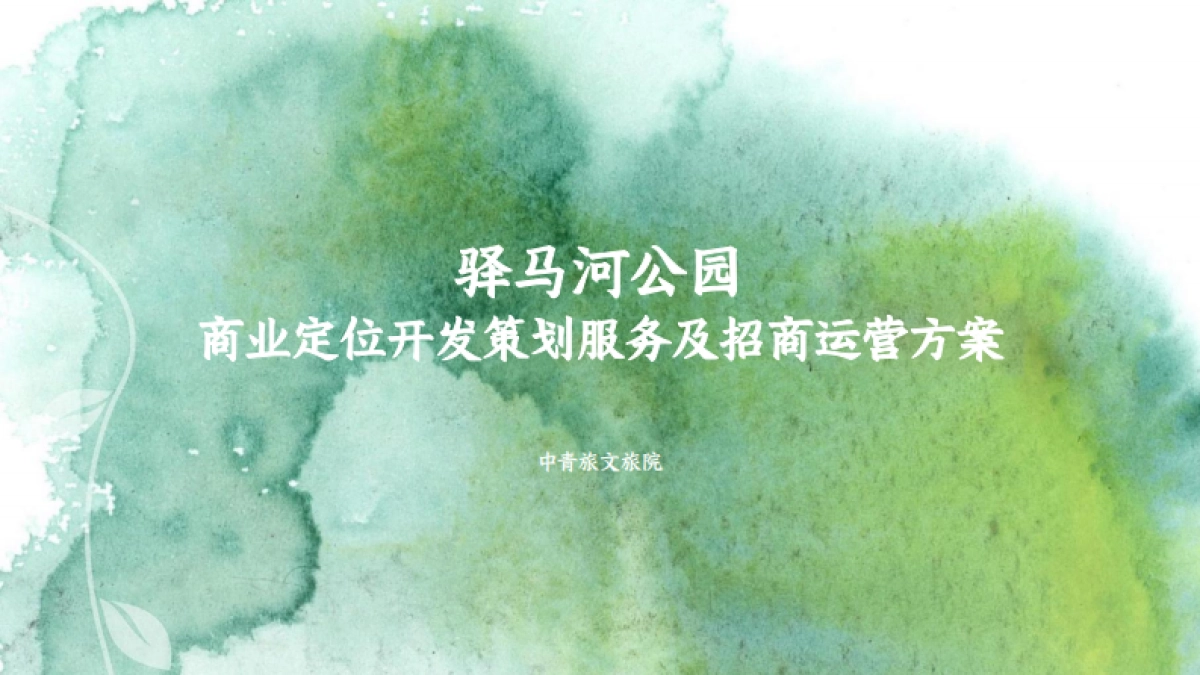 驿马河公园商业定位开发策划服务及招商运营方案_第1页