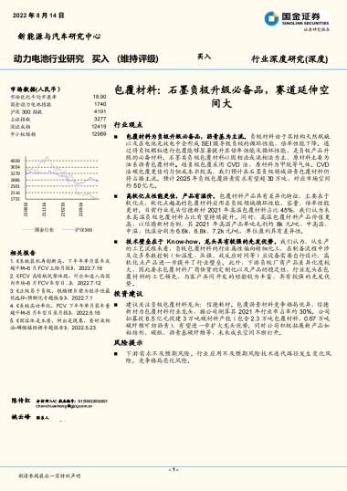 【国金证券】动力电池行业研究：包覆材料：石墨负极升级必备品，赛道延伸空间大