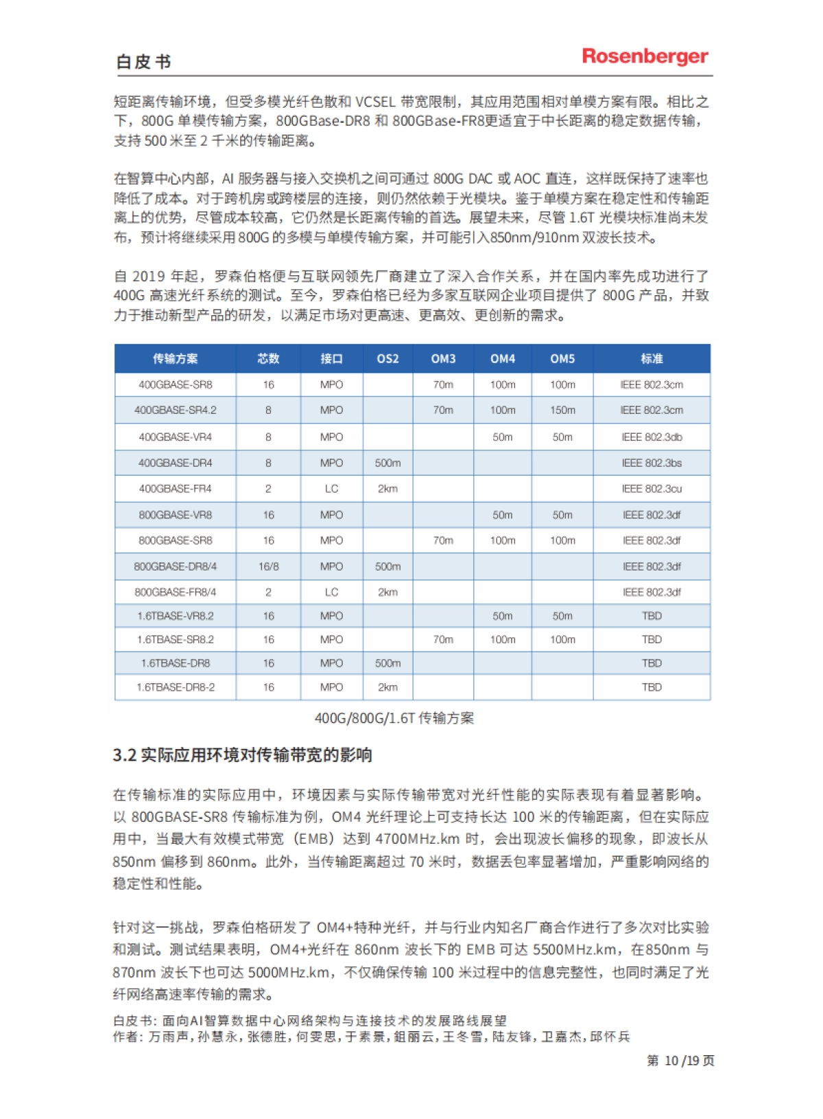 2024面向AI智算数据中心网络架构与连接技术的发展路线展望白皮书-罗森伯格_第10页