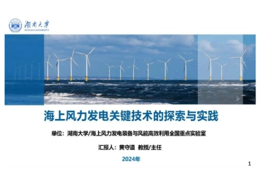 2024年海上风力发电关键技术的探索与实践报告-湖南大学（黄守道）
