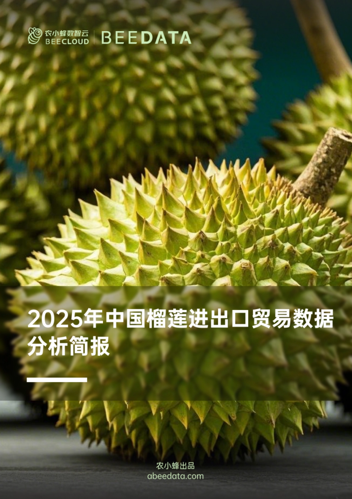 2025年中国榴莲进出口贸易数据分析简报-农小蜂_第1页
