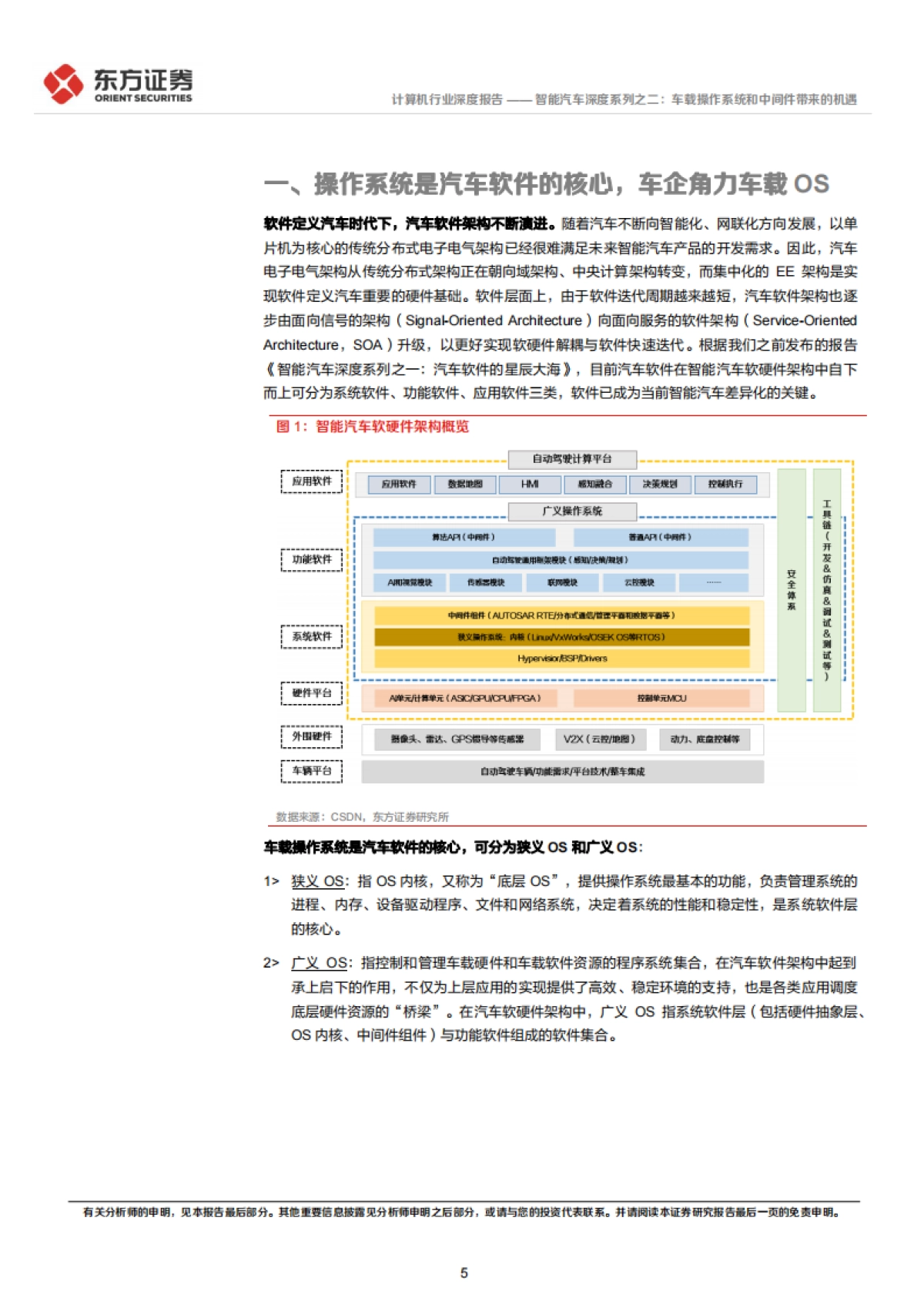 东方证券-智能汽车深度系列之二：车载操作系统和中间件带来的机遇_第5页