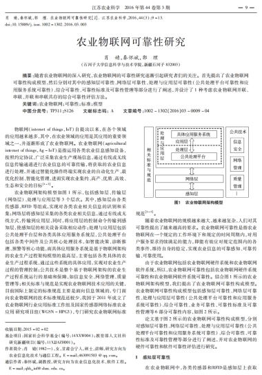 农业物联网可靠性研究