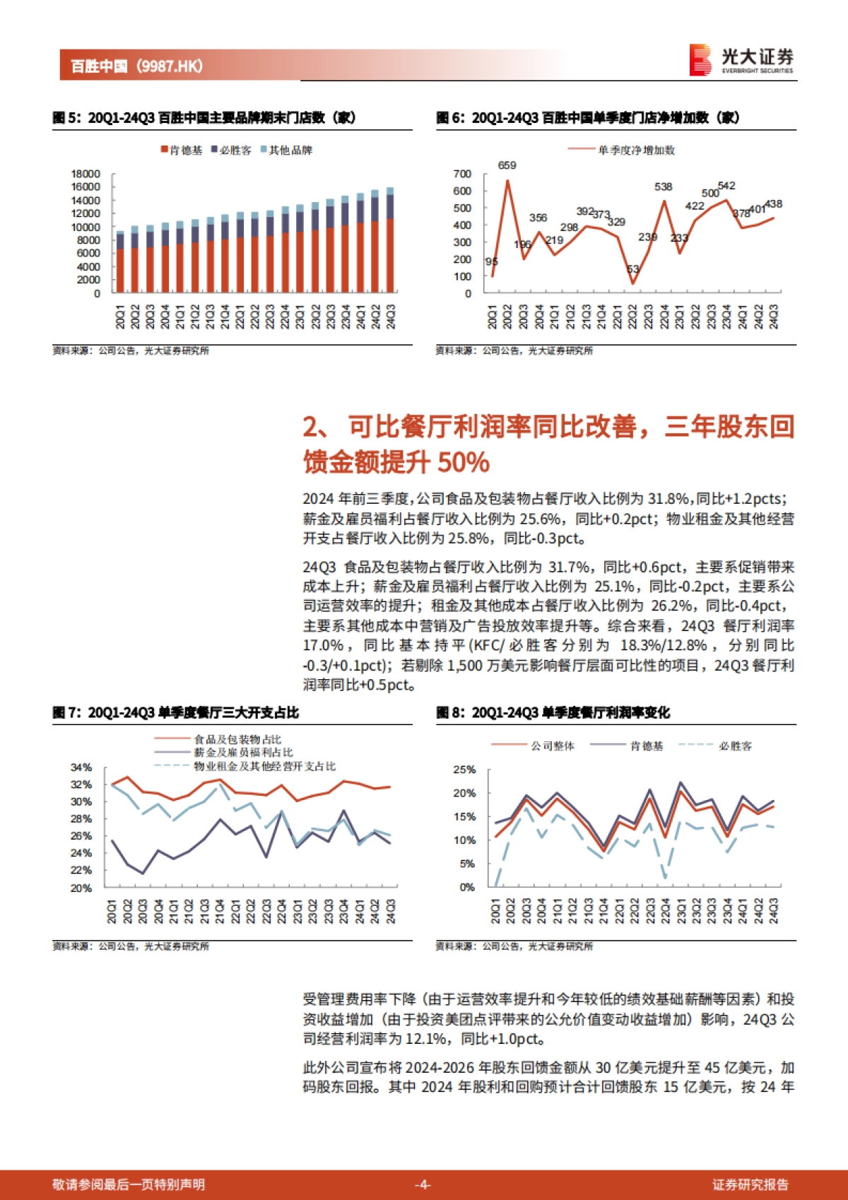 百胜中国（09987）：创新增长策略成效显著，股东回馈再加码_第4页