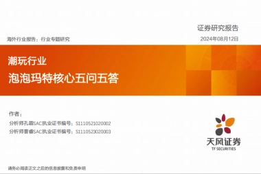 潮玩行业：泡泡玛特核心五问五答