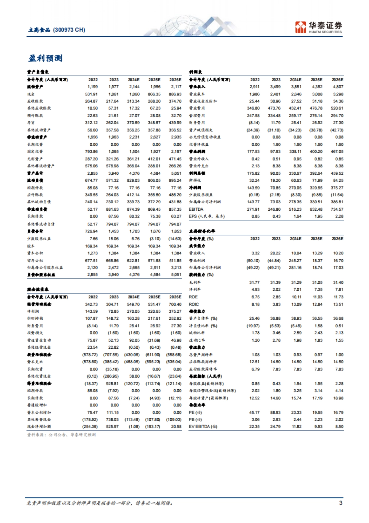 立高食品（300973）：24年顺利收官，期待新品放量与盈利提振_第3页