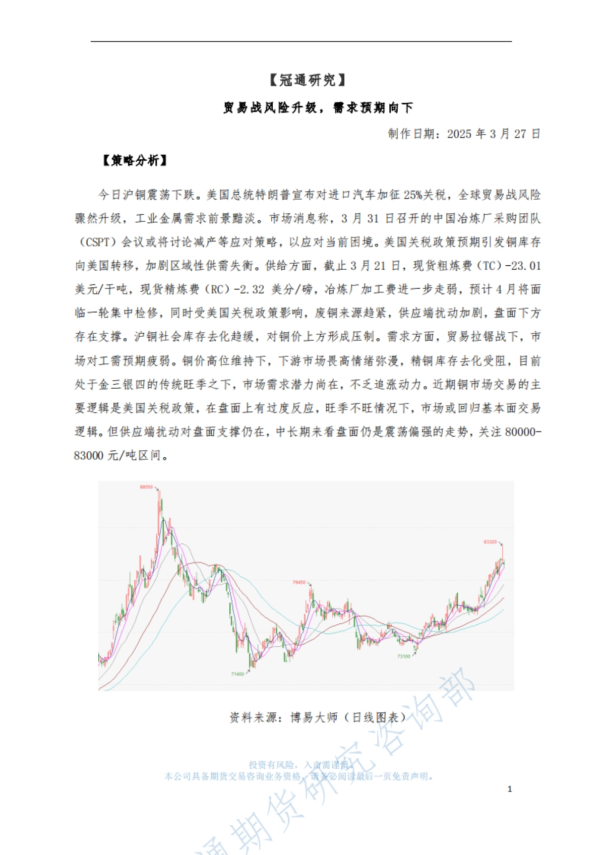 贸易战风险升级，需求预期向下_第1页