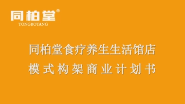 同柏堂食疗养生生活馆店模式构架商业计划书