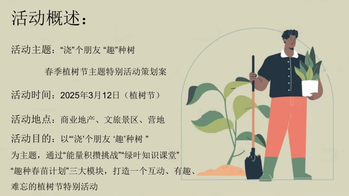 政府企业地产植树节暖场活动「浇个朋友 趣种树主题」活动策划方案_第7页