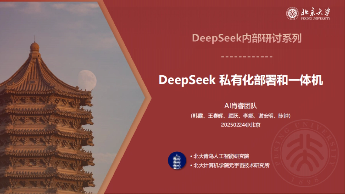 DeepSeek私有化部署和一体机_第1页