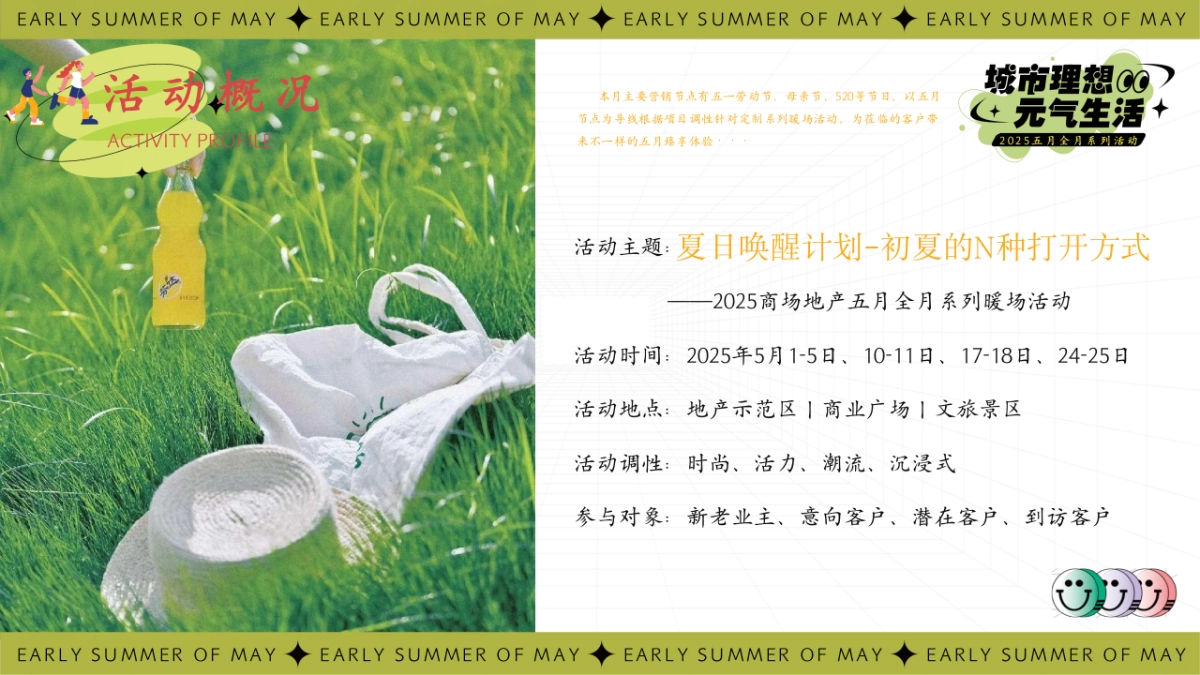 2025初夏五月全月系列暖场「夏日唤醒计划 初夏的N种打开方式主题」活动策划方案_第8页
