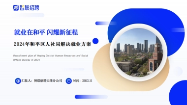 2024和平人社局2024年解决就业方案