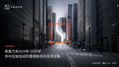 极氪汽车2024年-2025年区域活动代理招标项目技术标