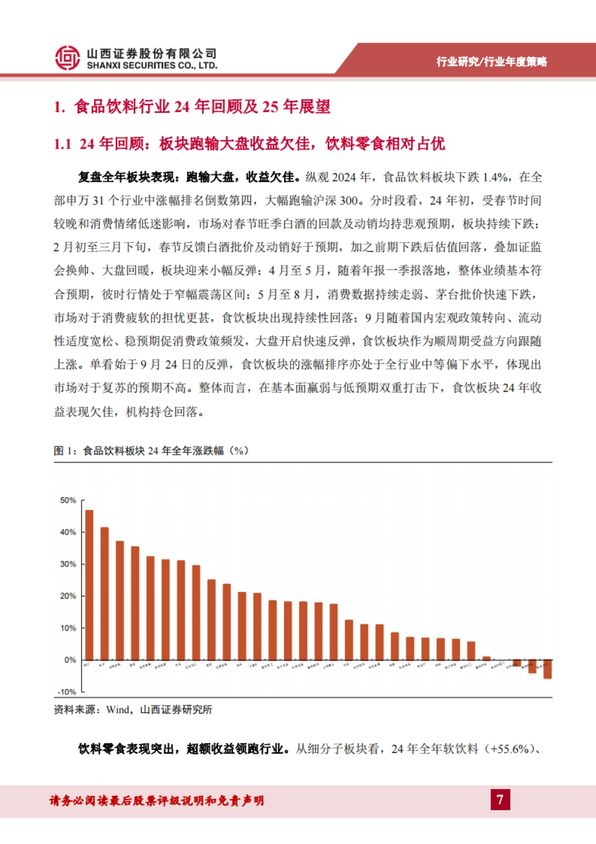 食品饮料行业2025年度策略：至暗已过，柳暗花明-山西证券_第7页