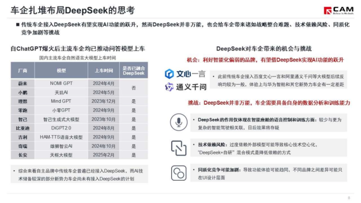 2025年多车企接入DeepSeek，以AI为核心的智能化竞争加剧_第9页