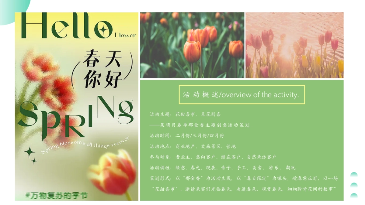 2025春季郁金香游园「花甜喜事 见花则喜主题」活动策划方案_第6页