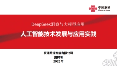 2025年DeepSeek洞察与大模型应用-人工智能技术发展与应用实践报告