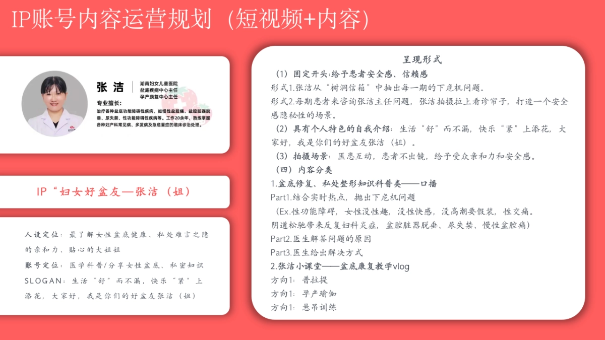2024张洁医生IP账号短视频运营规划案_第8页