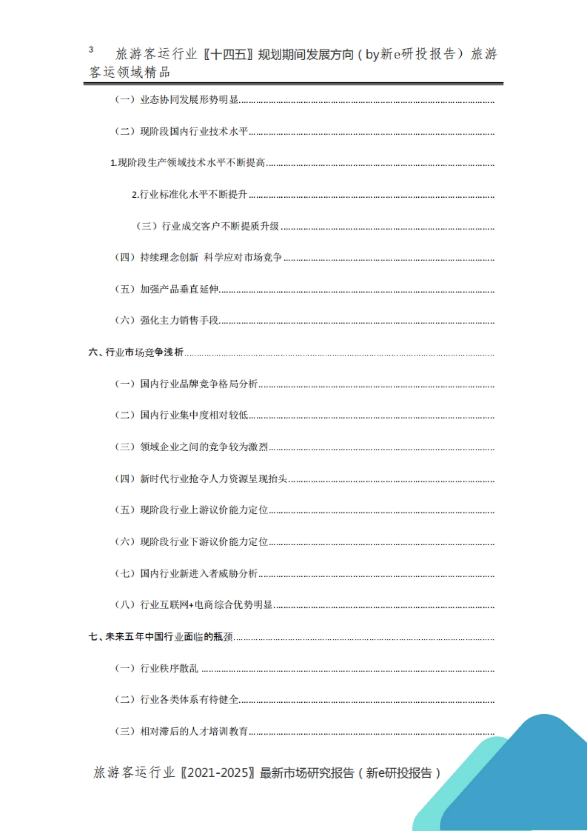 旅游客运行业市场发展形势及【“十四五规划”】行业发展预测报告_第3页