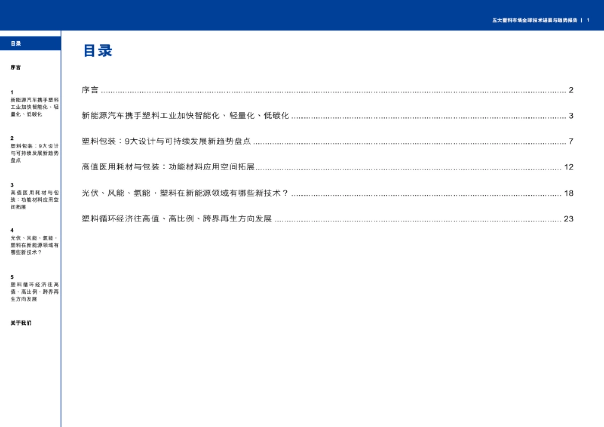 2024年五大塑料市场全球技术进展与趋势报告_第2页
