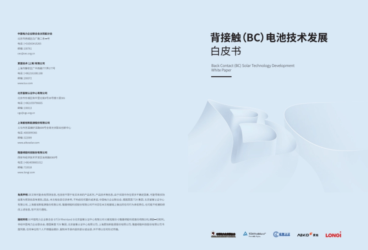 2025年背接触（BC）电池技术发展白皮书_第1页