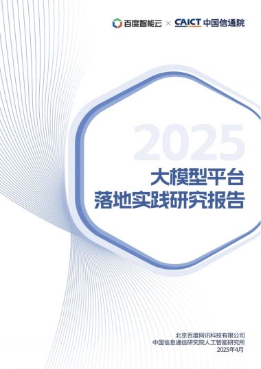 2025年大模型平台落地实践研究报告
