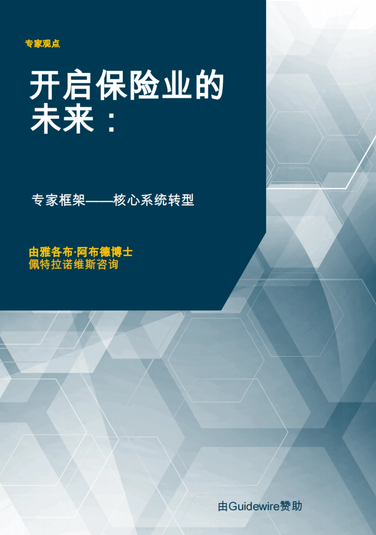 开启保险业的未来：专家框架——核心系统转型_第1页