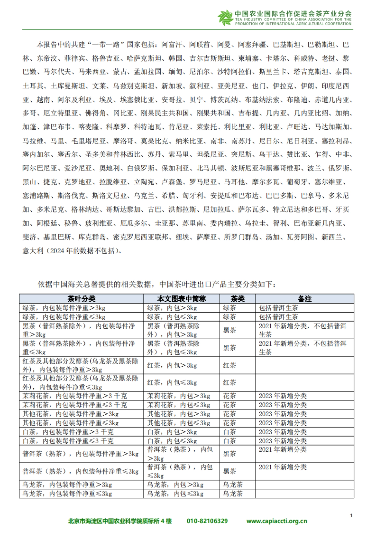 中国与“一带一路”共建国家茶叶进出口报告(2024)_第4页