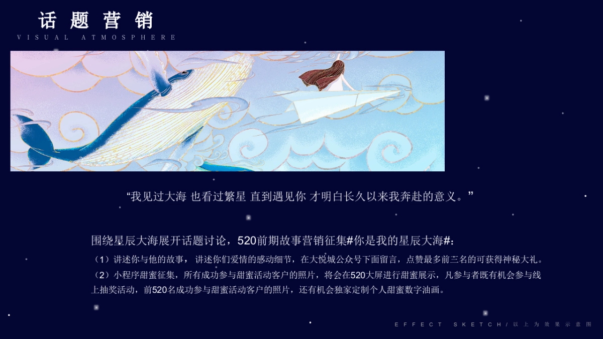 商业购物中心星辰大海浪漫情人节「星辰大海 鲸动全城主题」活动策划方案_第5页
