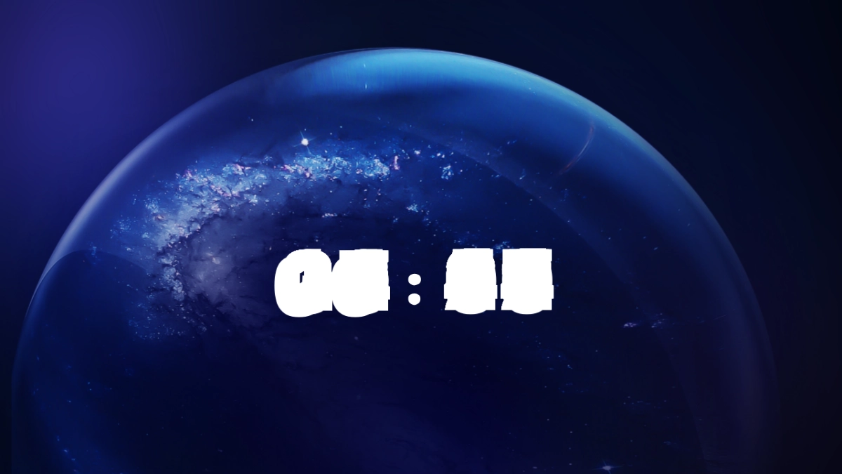 蓝色科技小闹钟数字PPT_第2页