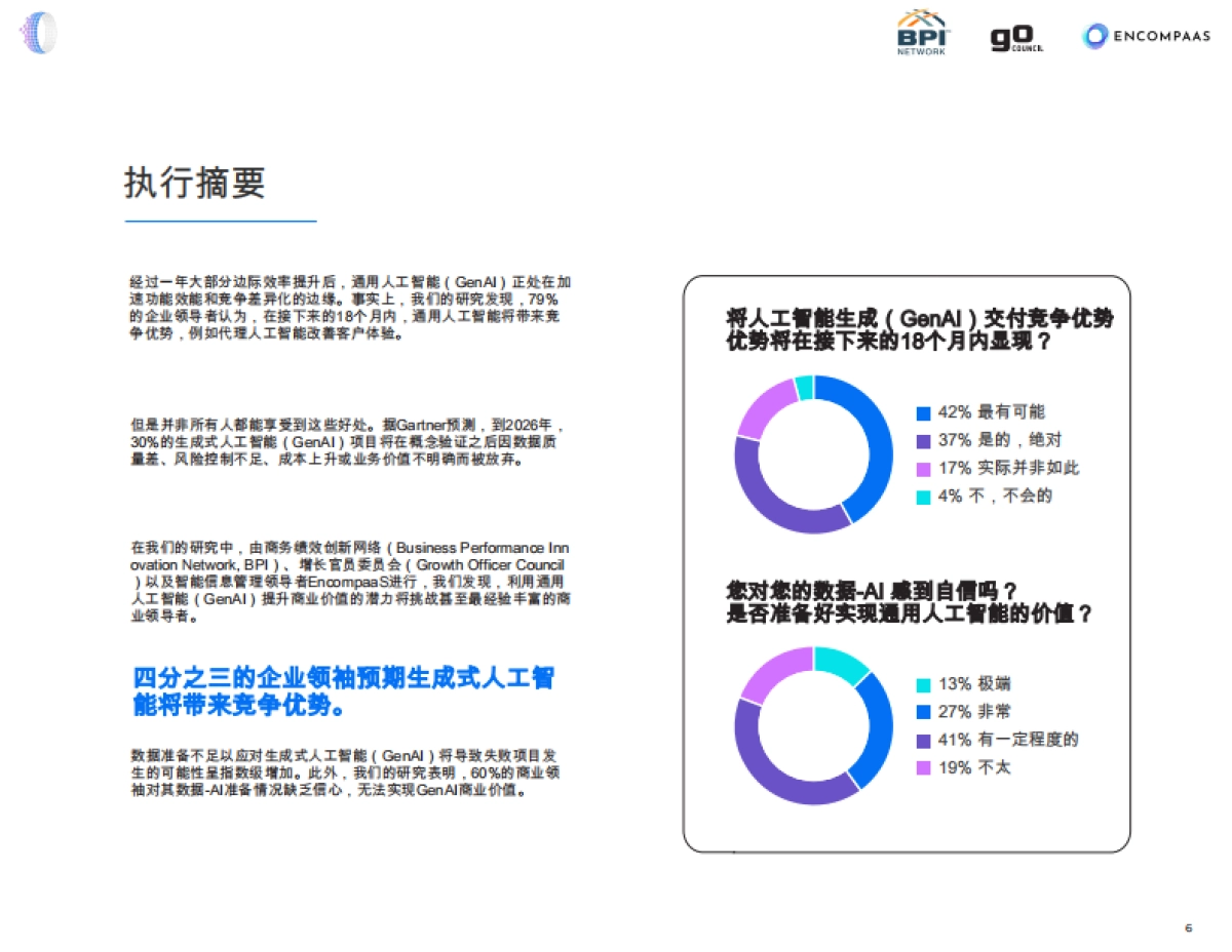 BPI网络报告：您的数据是否准备好解锁生成式人工智能的商业价值？_第6页