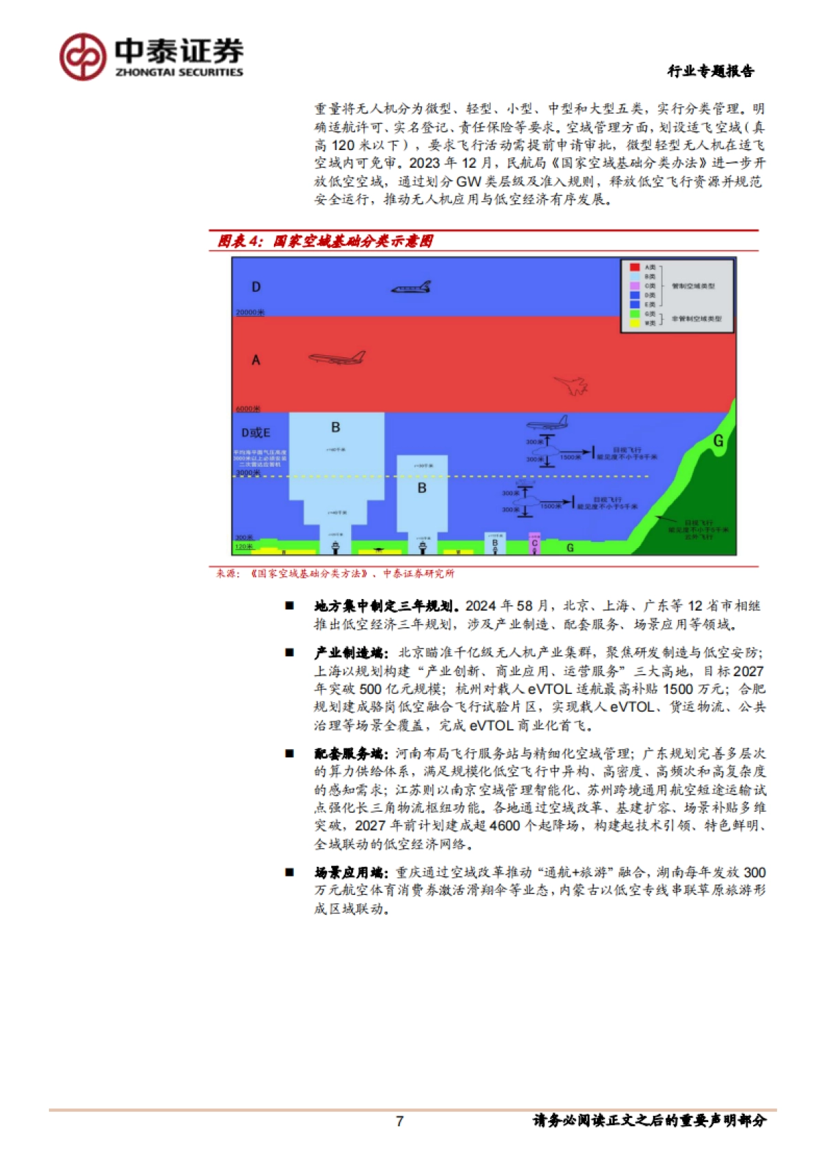 低空经济政策与应用专题报告：政策催化产业破局，低空运营落地可期-中泰证券_第7页