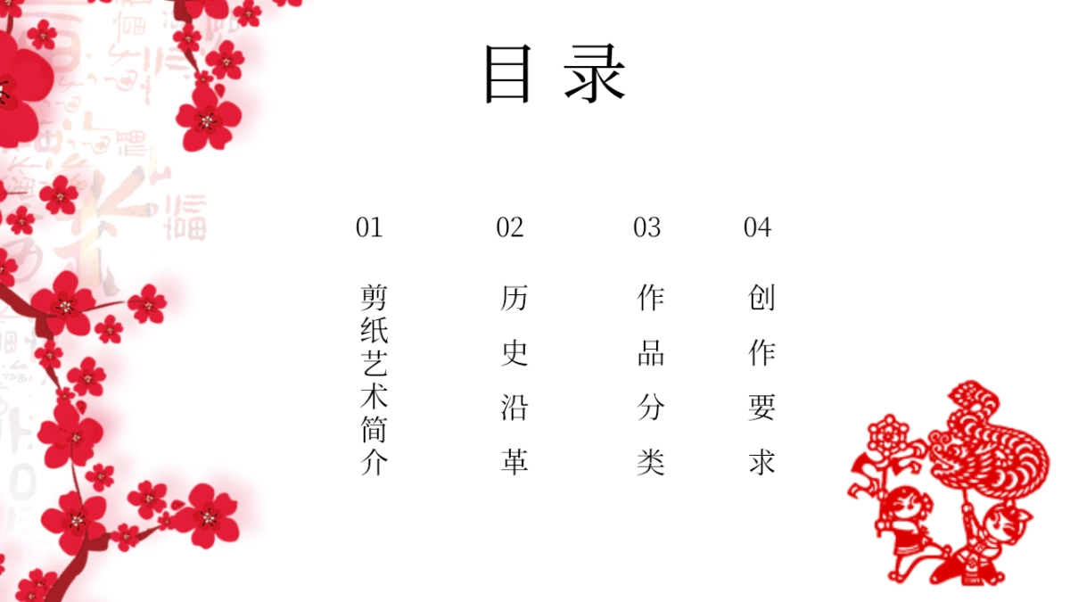 剪纸文化风格PPT模板模板 (2)_第2页