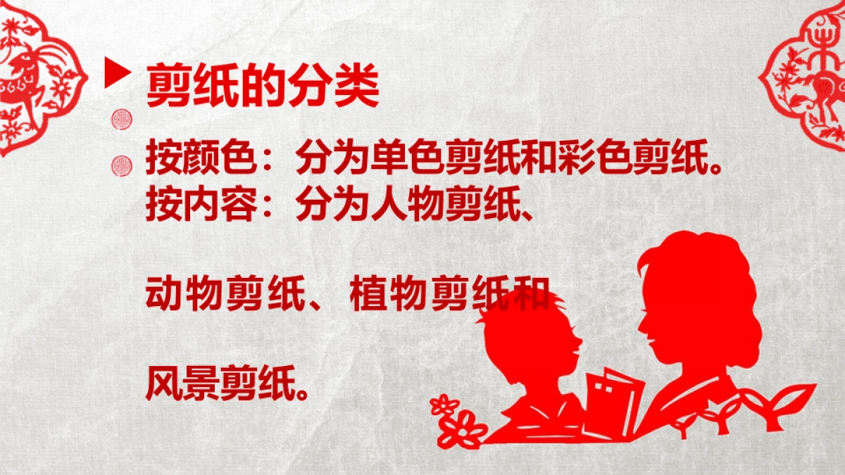 剪纸文化风格PPT模板模板 (5)_第5页