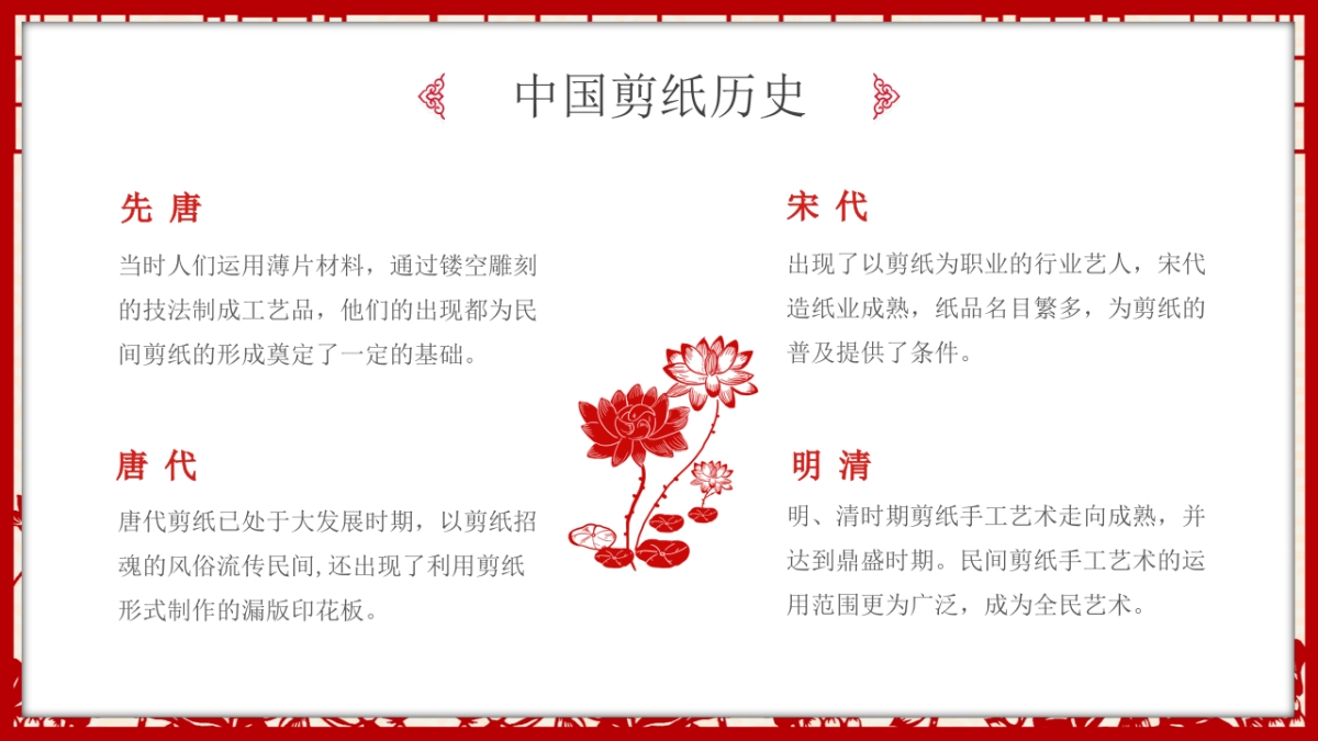 剪纸文化风格PPT模板模板 (60)_第10页