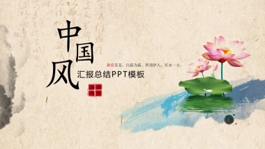 中国风PPT-荷花 (10)