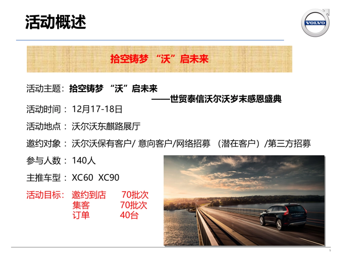 世贸泰信沃尔沃周年庆活动方案_第5页