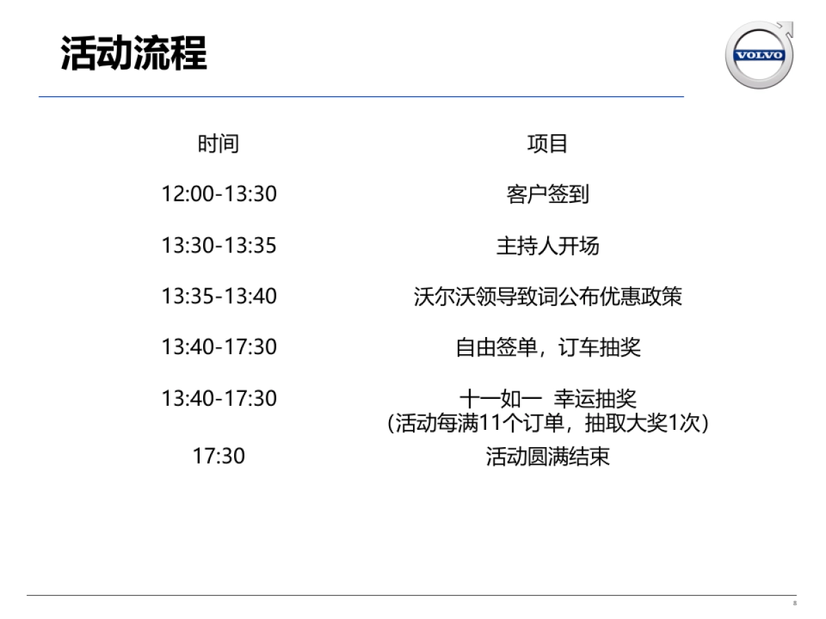世贸泰信沃尔沃周年庆活动方案_第8页