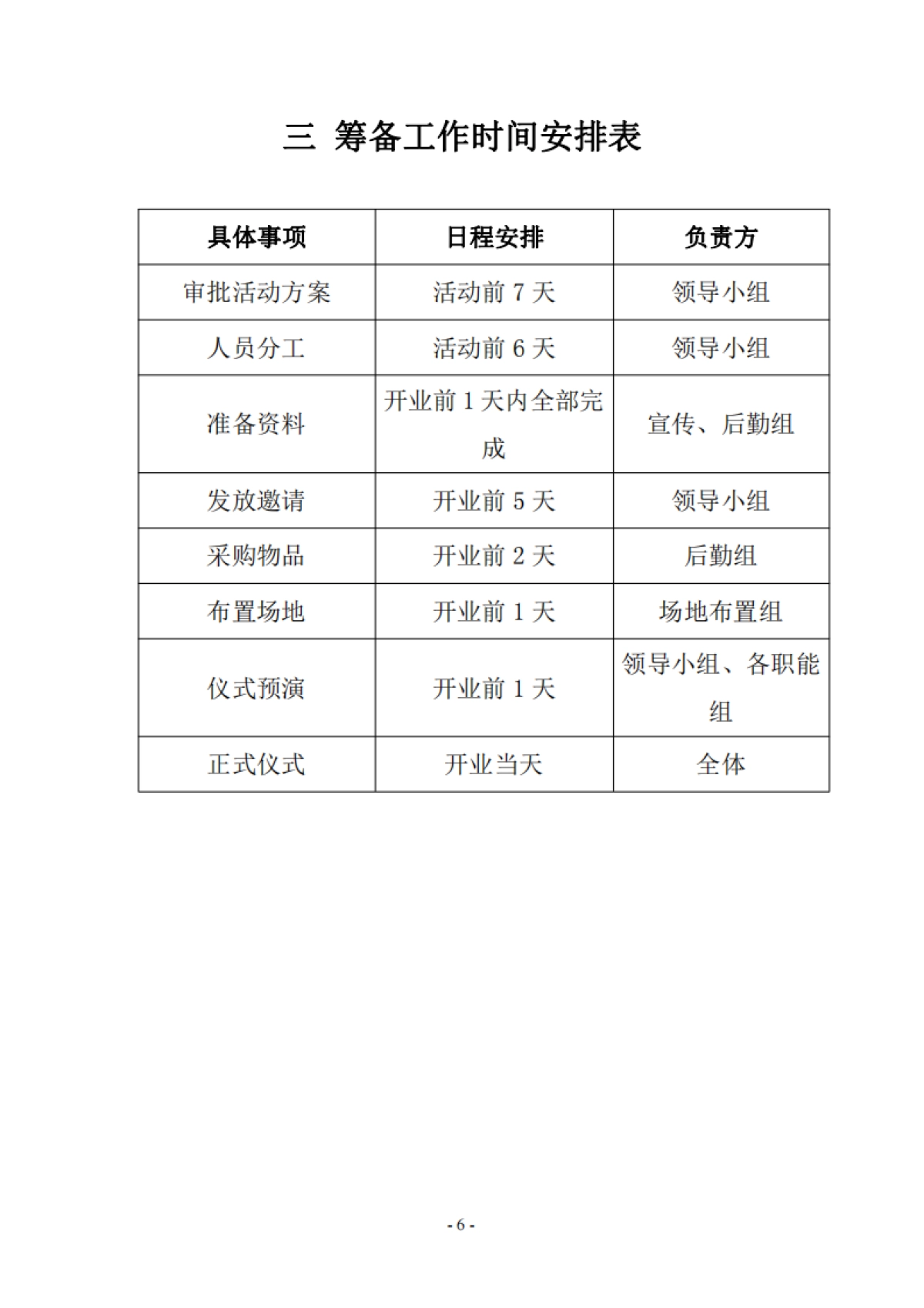 2017浙江经理部开业仪式活动方案_第6页