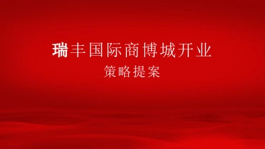 瑞丰五金城开业策略案