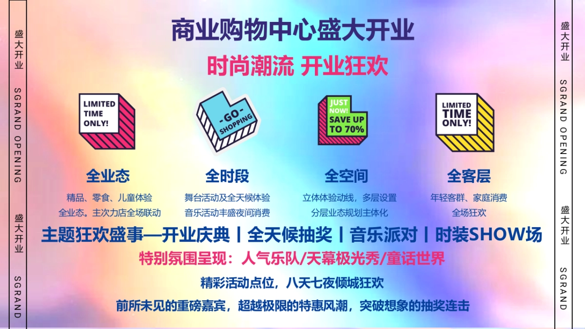 商业购物中心开业“玩转嗨FUN 生活就现在”主题活动策划方案_第7页