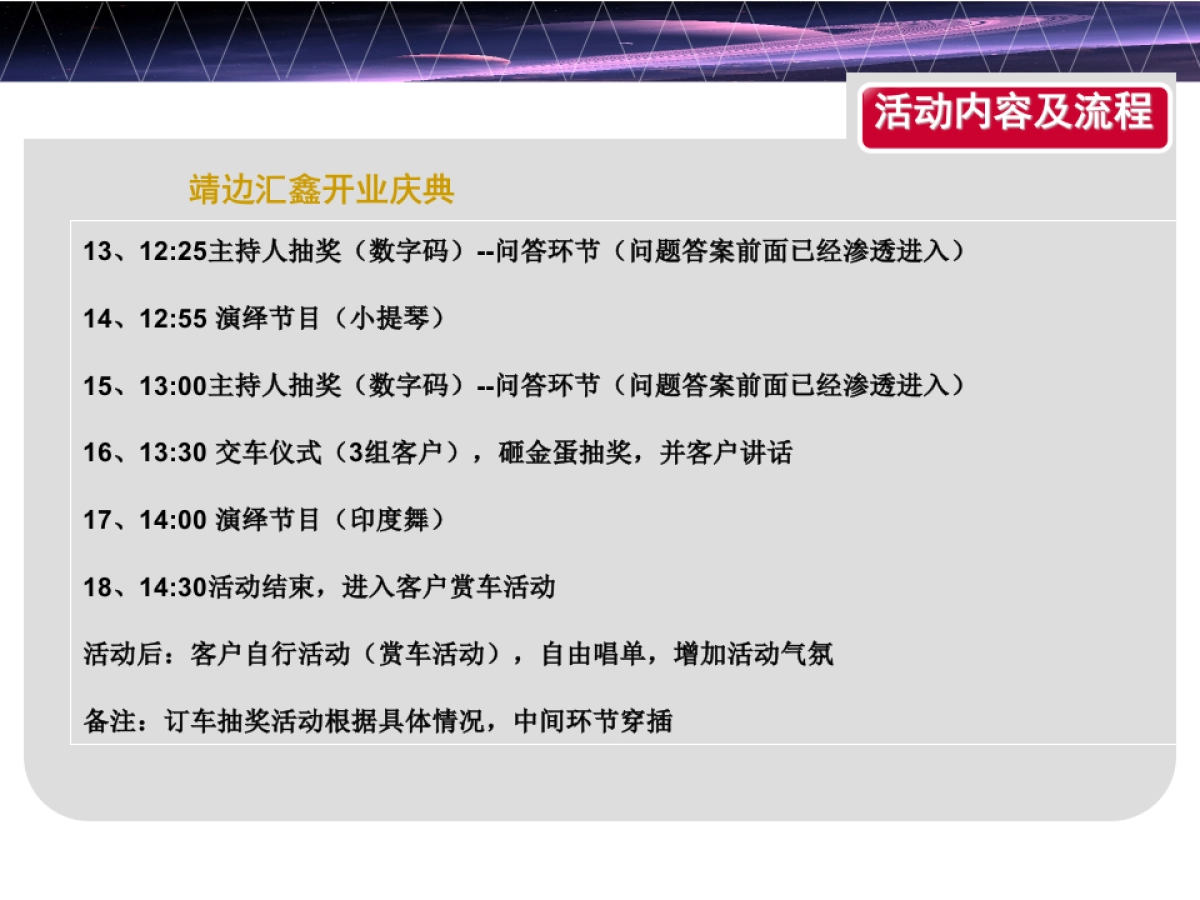 汇鑫汽车城4S店开业策划案_第10页