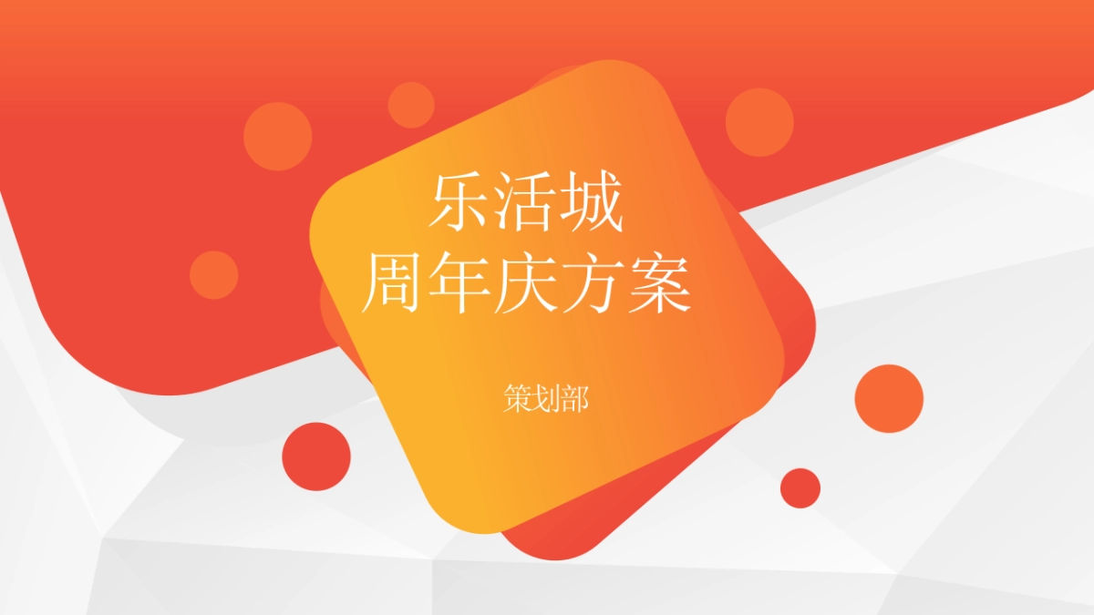 乐活城周年庆方案_第1页