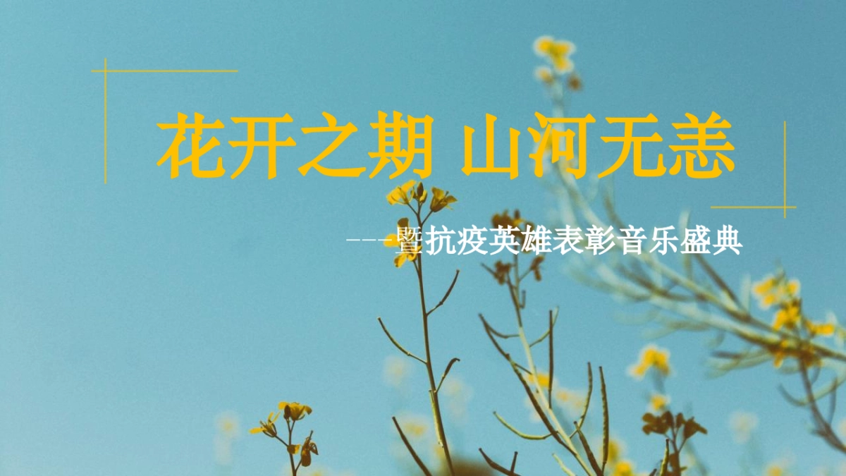 政府抗疫英雄表彰音乐盛典“花开之期 山河无恙”主题活动策划方案_第1页